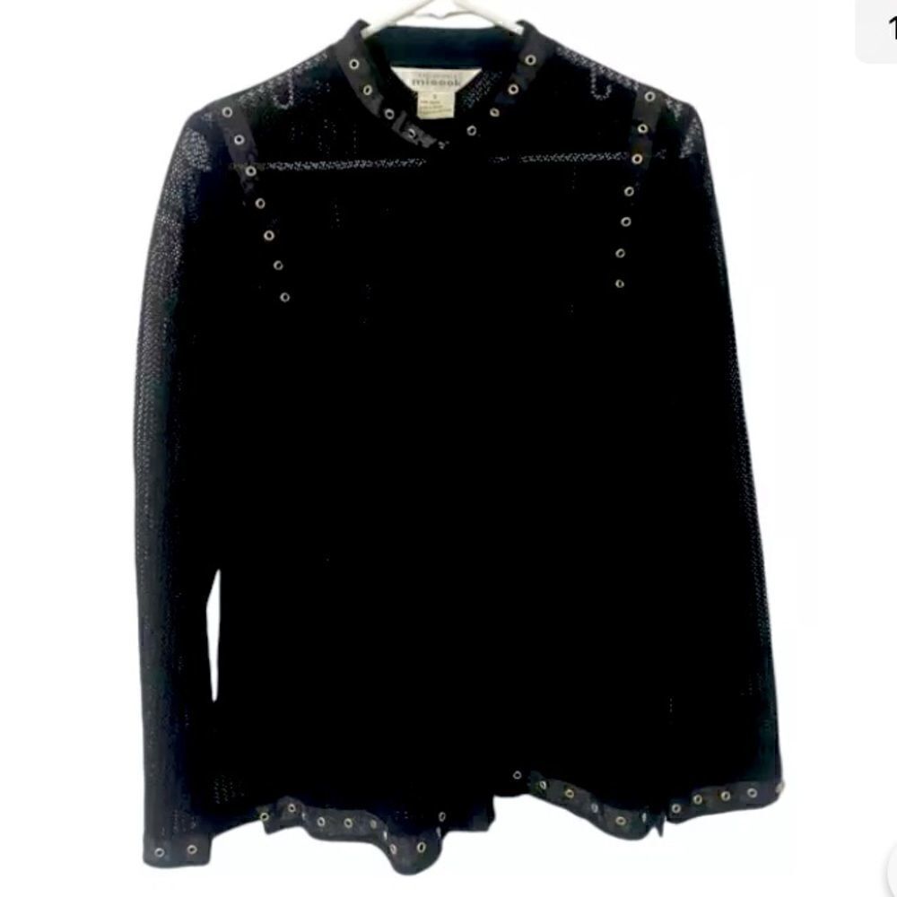 Exclusively Misook Acrylic Button Down Tuni Black •Pics Don’t Do It Justice•